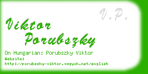 viktor porubszky business card